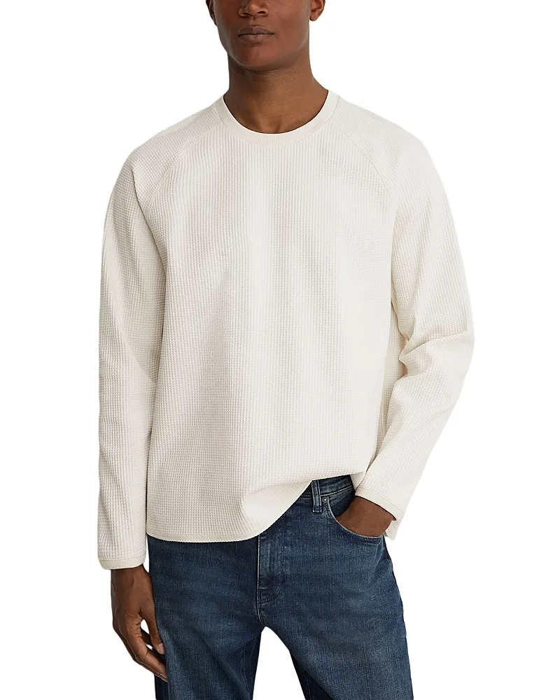 Soren Waffle Knit Crewneck Sweatshirt by Reiss