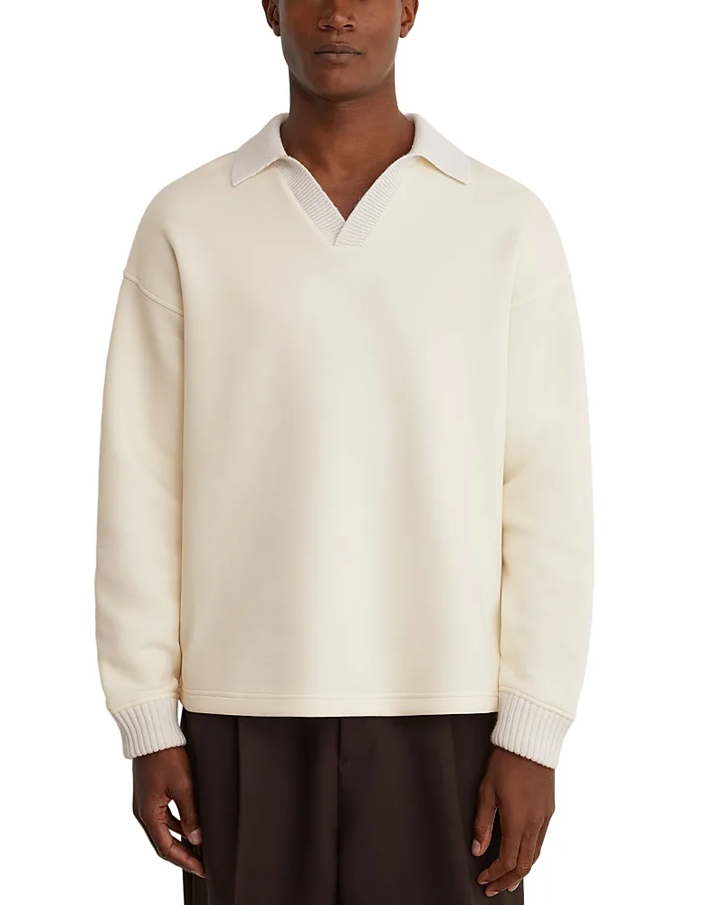 Beaton Open Collar Sweatshirt by Reiss