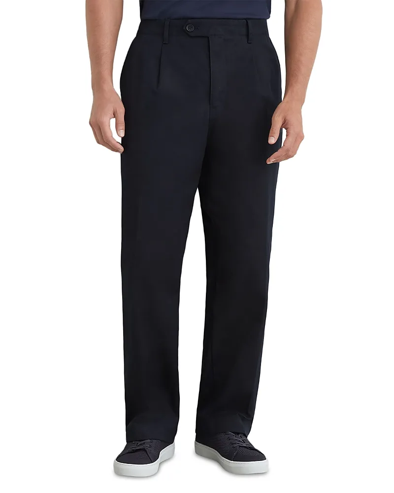 Look Cotton Pleated Pants by Reiss