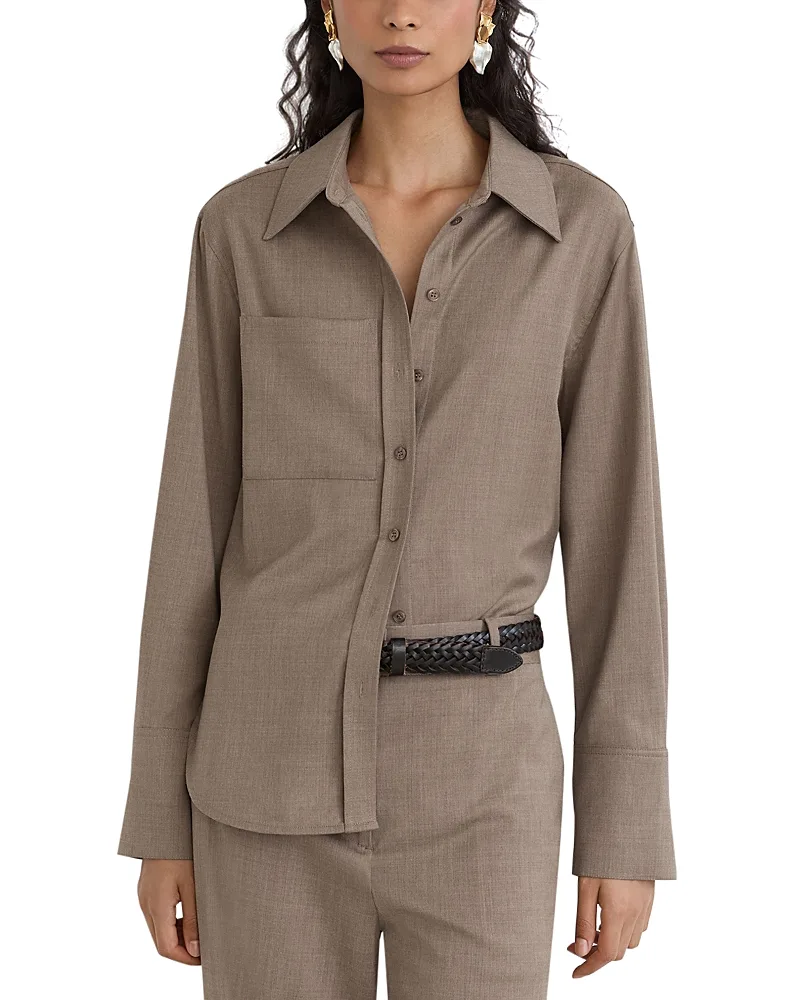 Adie Stretch Wool Shirt by Reiss