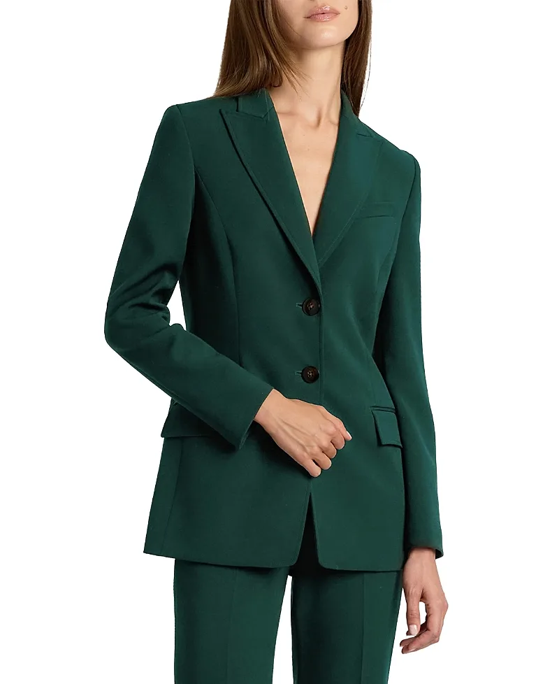 Enrica Two-Button Jacket in Soft Stretch Twill