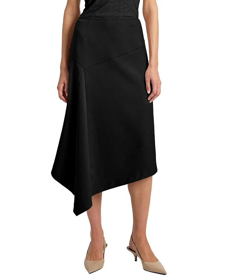 Myna Asymmetrical Midi-Length Skirt