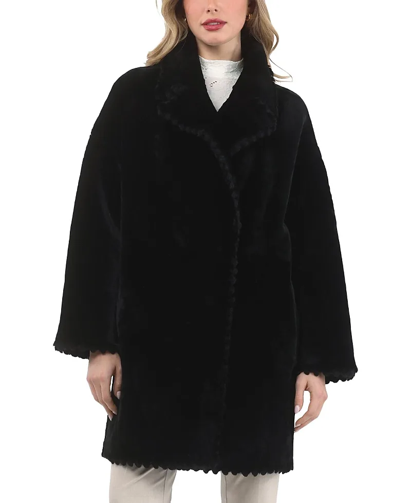 Reversible Select Shearling Lamb Jacket with Embroidered Trim by Gorski