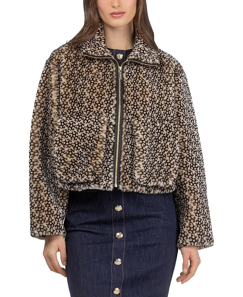 Select Shearling Lamb Insignia Zip Jacket by Gorski