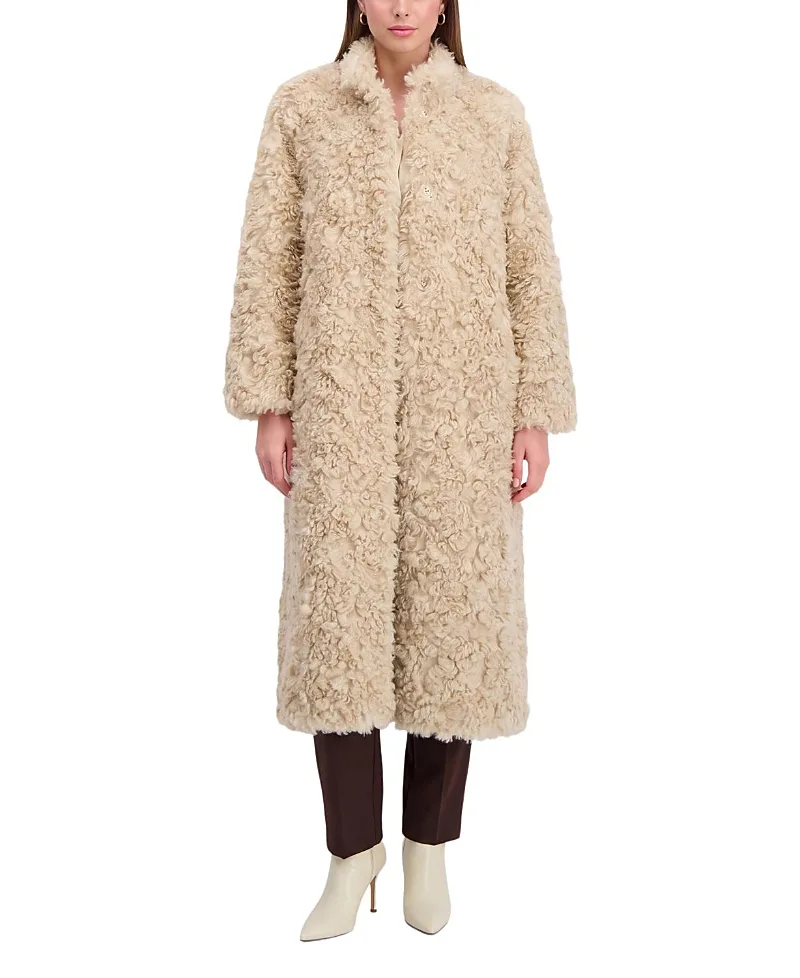 Faux Fur Lamb Coat by Lyla Grant