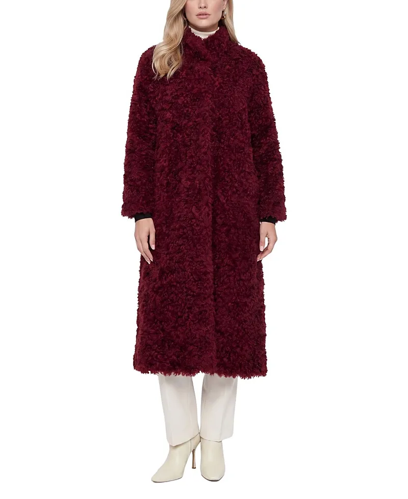 Faux Fur Lamb Coat