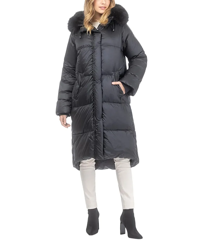 Apres-Ski Coat with Detachable Toscana Lamb Hood Trim by Gorski