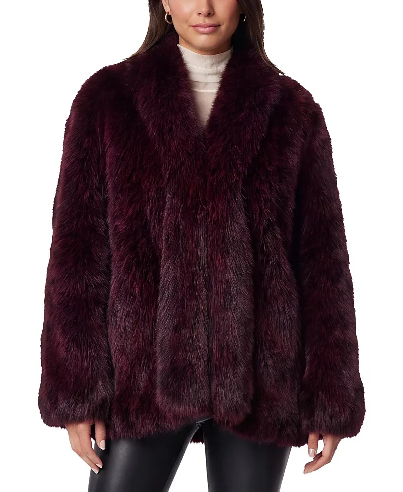 Faux Fur Fox Jacket, Tuxedo Collar