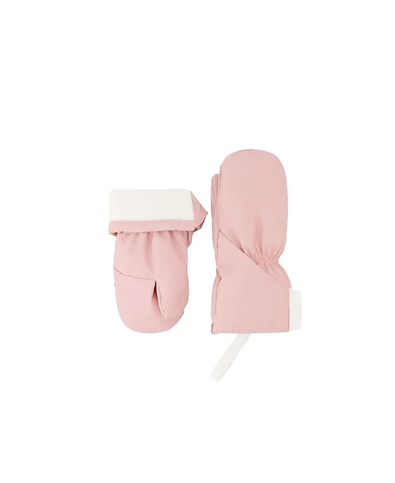 Lined Extended Cuff Connector String Mittens by Deux Par Deux