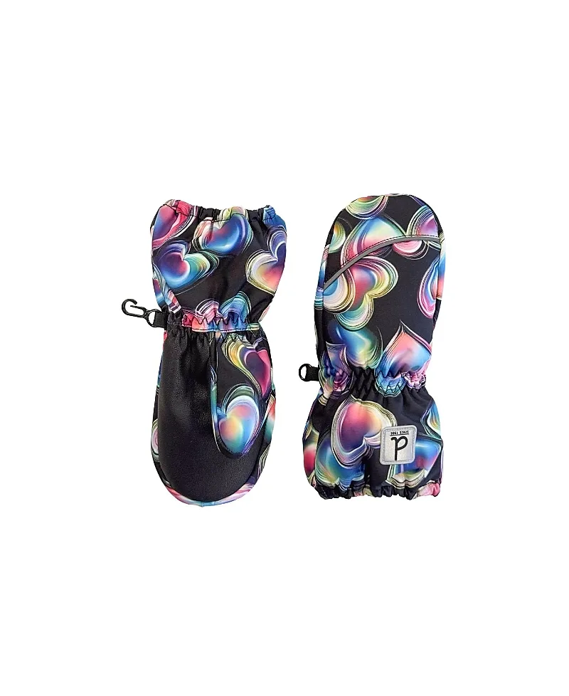 Heart Play Waterproof Rubberized Palm Winter Mittens by Deux Par Deux