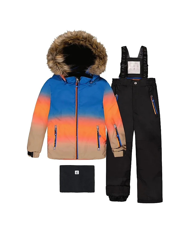 Play Gradient Jacket & Reinforced Pants Two Piece Snowsuit by Deux Par Deux