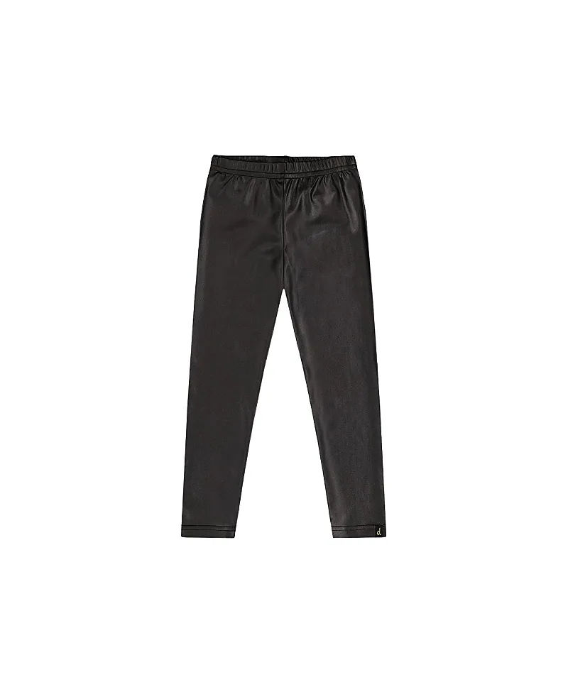 Faux Leather Elastic Waist Stretch Leggings by Deux Par Deux