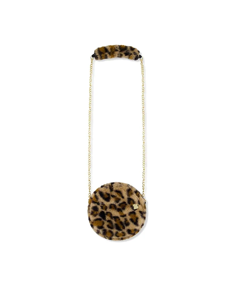 Faux Fur Chain Strap Zipper Shoulder Bag by Deux Par Deux