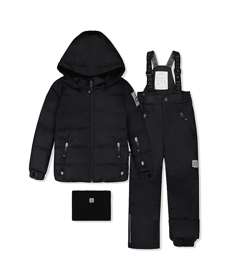 Reinforced Jacket & Pants Fleece Neckwarmer Two Piece Snowsuit by Deux Par Deux
