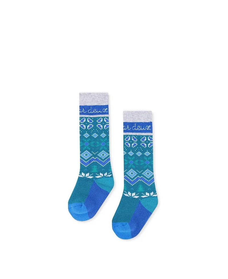 Merino Wool Cushioned Ski Socks by Deux Par Deux