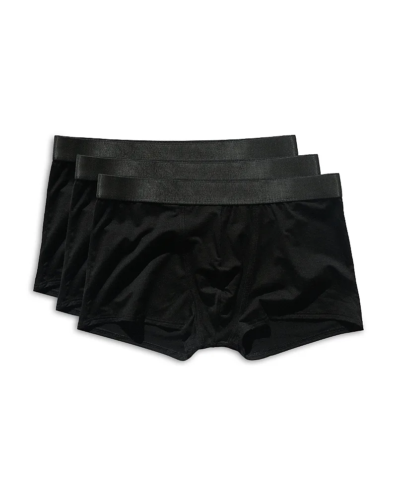 Low Waist Elastic Waistband Logo Boxer Trunks, Pack of 3