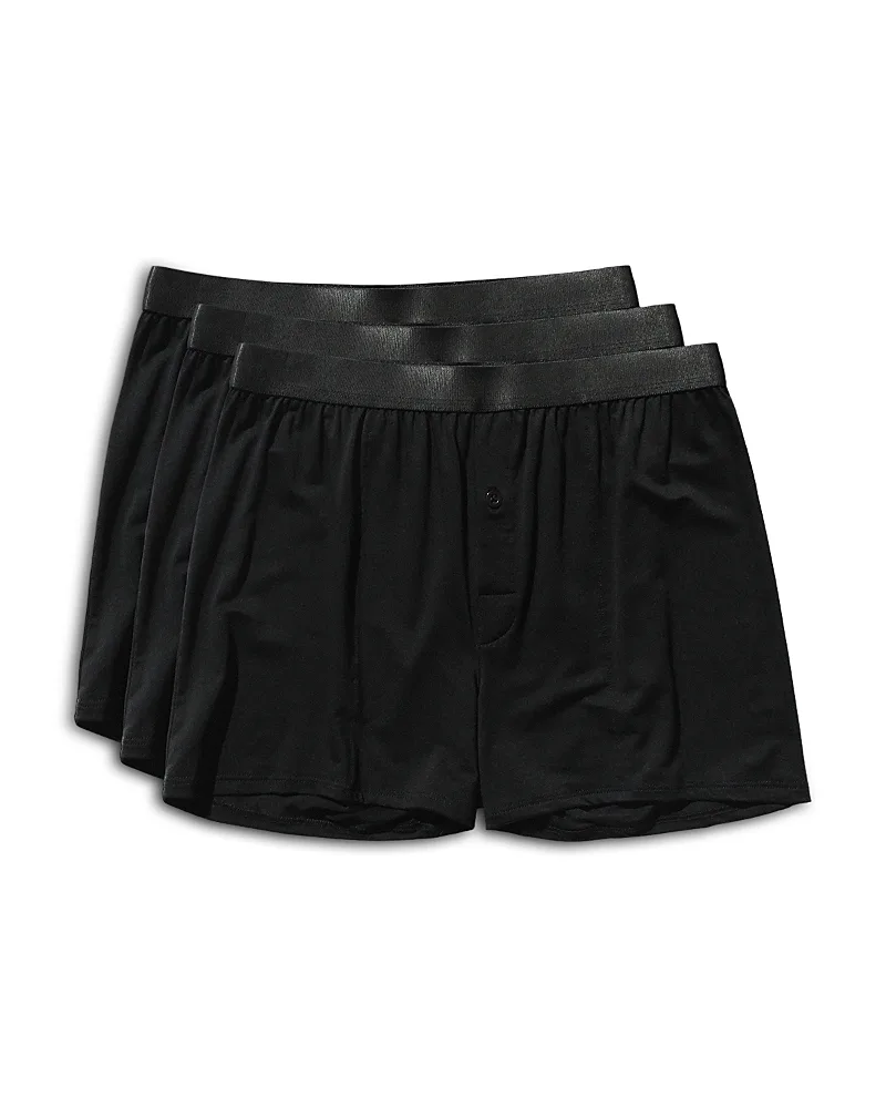 Mid Waist Elastic Waistband Logo Boxer Shorts, Pack of 3 by Cdlp