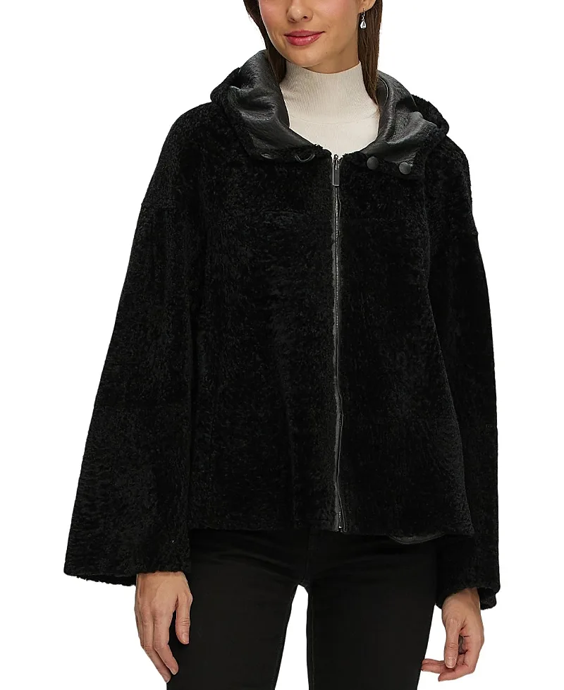 Reversible Shearling Lamb Zip Parka by Gorski