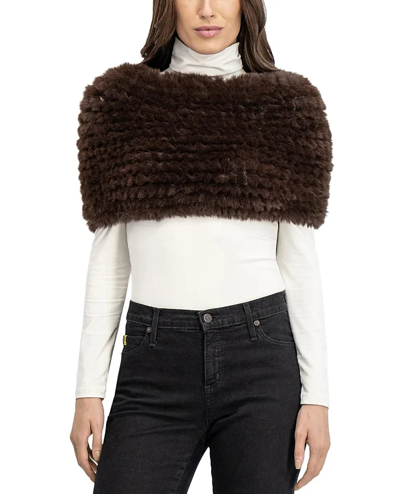 Faux Fur Rex Rabbit Knit Cowl by Lyla Grant