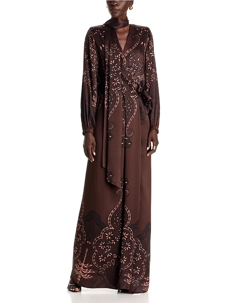 Timeless Concurse Silk Wrap Maxi Dress by Johanna Ortiz