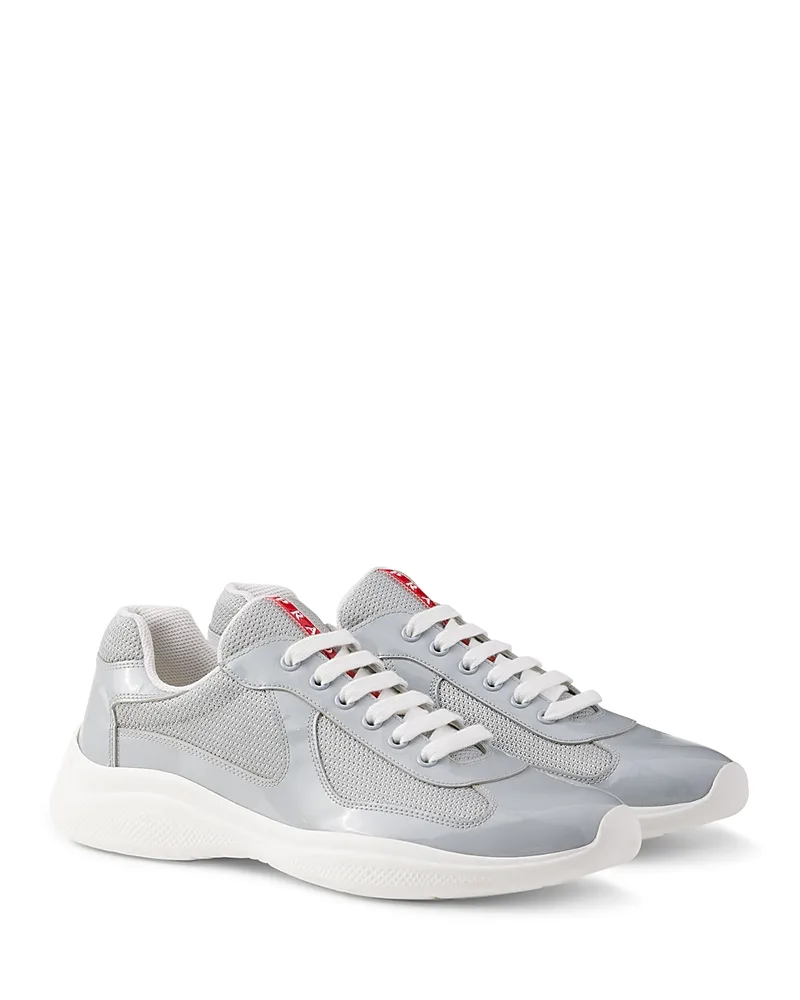 Americas Cup Sneakers Patent Leather and Technical Fabric by Prada