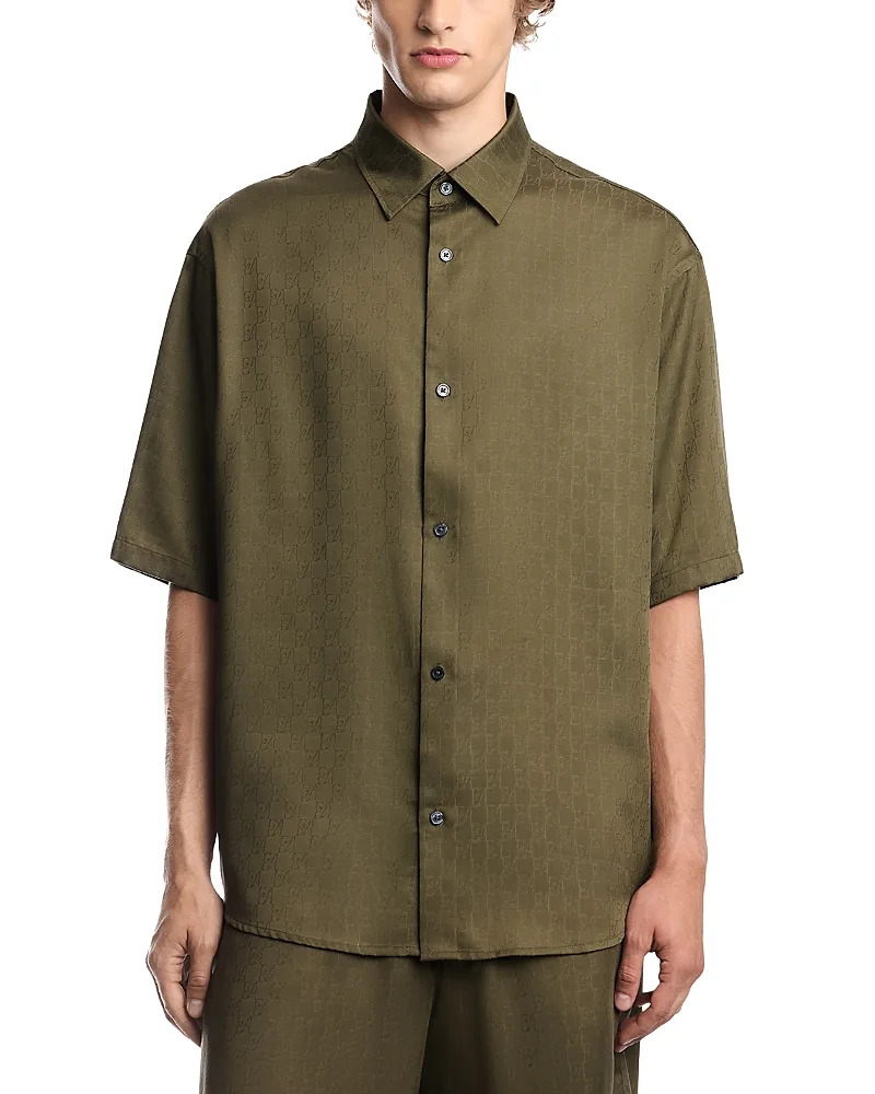 Emporio Armani Jacquard Short Sleeve Shirt by Armani