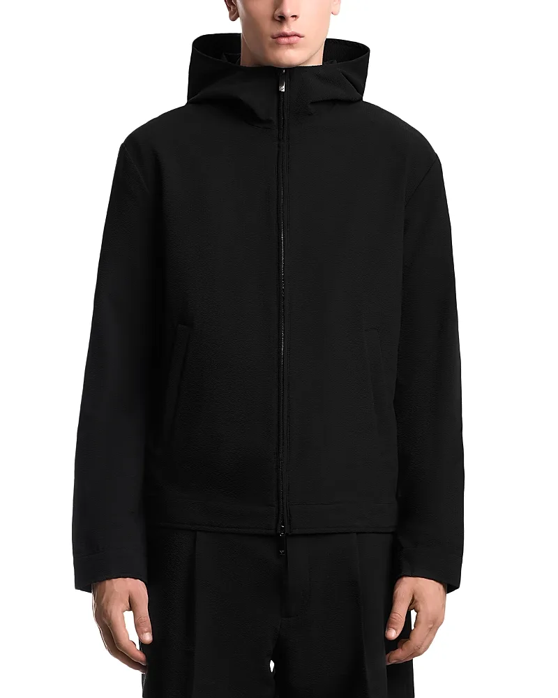 Emporio Armani Seersucker with Down Padding Blouson Jacket by Armani
