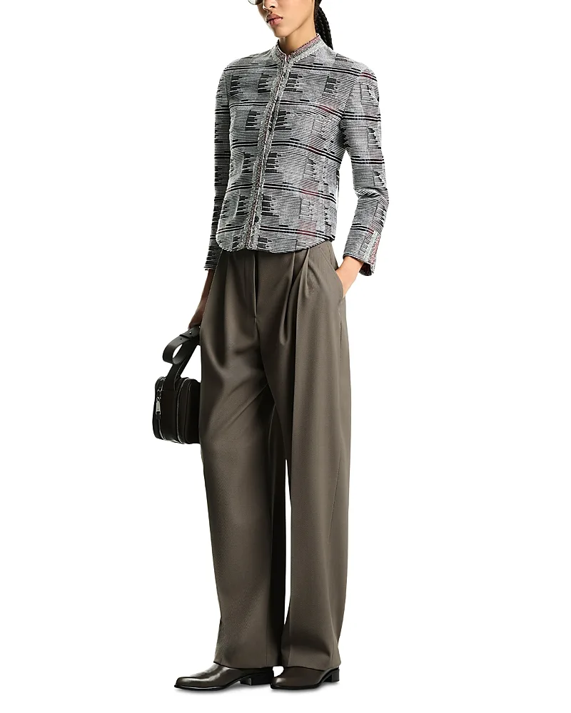 Emporio Armani Jacquard Geometric Patterned Blazer by Armani