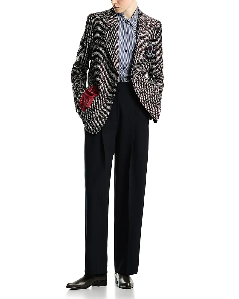Emporio Armani Basket Weave Logo Patch Blazer by Armani