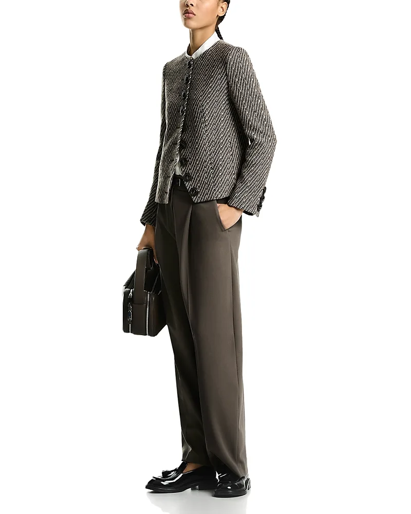 Emporio Armani Diagonal Pattern Crewneck Blazer by Armani