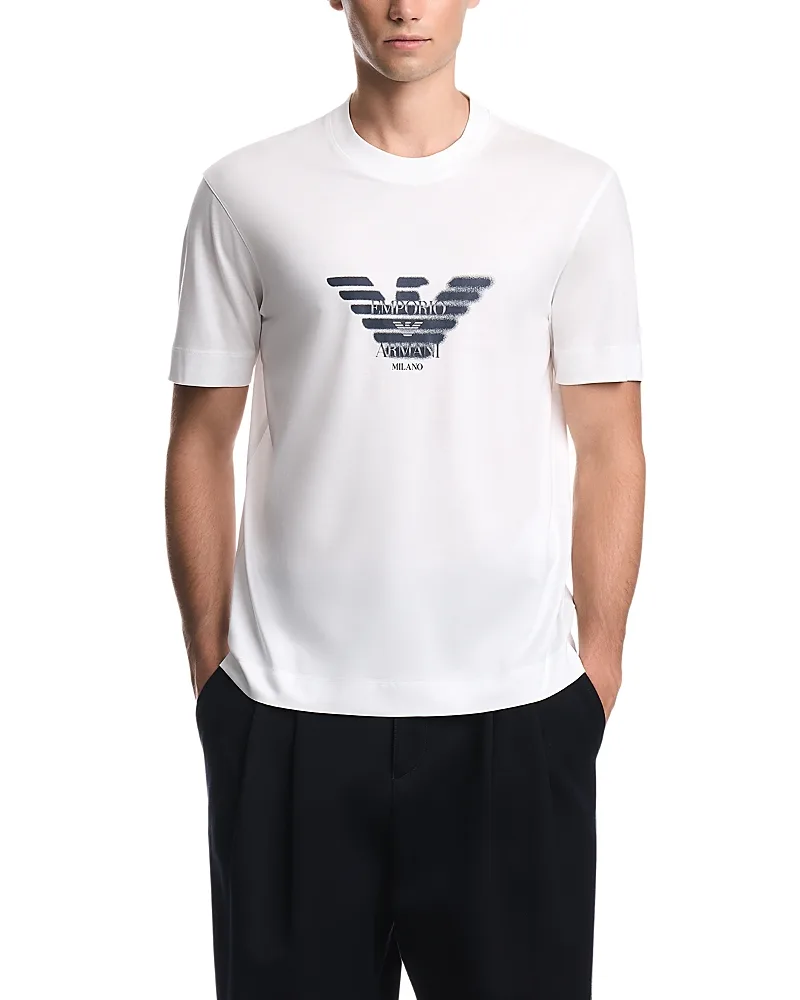 Emporio Armani Milano Eagle Logo Graphic Crewneck T-Shirt by Armani