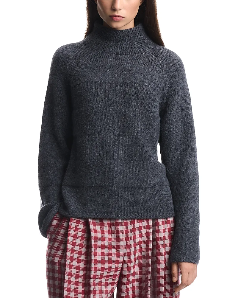 Emporio Armani Plain Knit High Neck Sweater by Armani