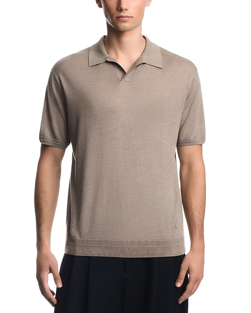 Emporio Armani Wool & Silk Blend Polo Sweater by Armani
