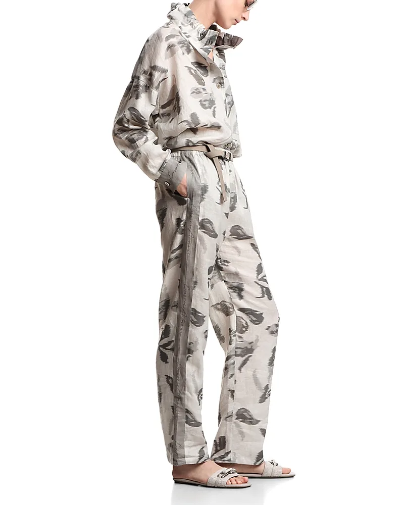 Emporio Armani Linen Chine Flower Print Shirt by Armani
