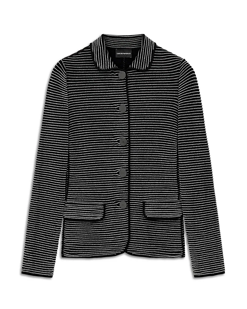 Emporio Armani Contrast Stripe Ottoman Blazer by Armani
