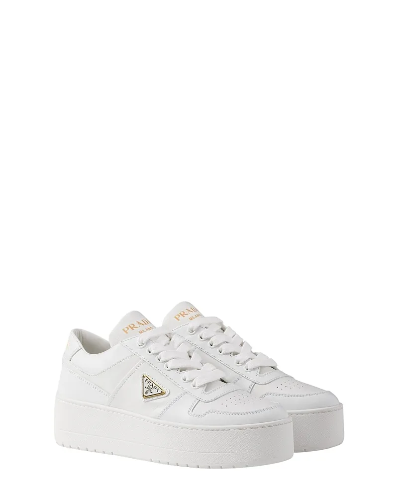 Prada Downtown Bold Leather Sneakers by Prada