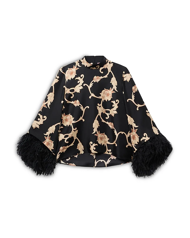 La DoubleJ Make an Exit Silk Mock Neck Top by La Doublej