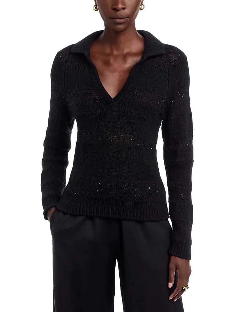 Fabiana Filippi V Neck Polo Top by Fabiana Filippi