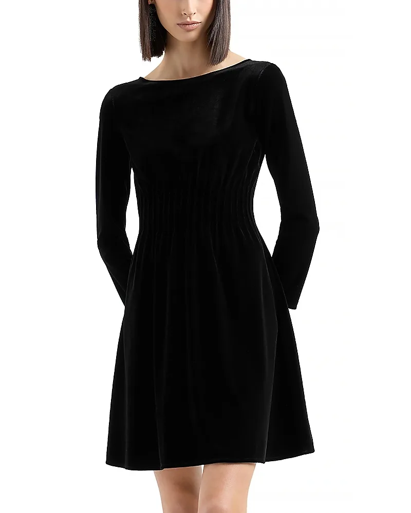 Emporio Armani Stretch Chenille Velvet Dress by Armani