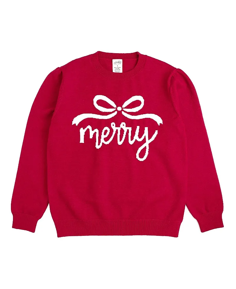 Merry Bow Christmas Sweater by Sweet Wink