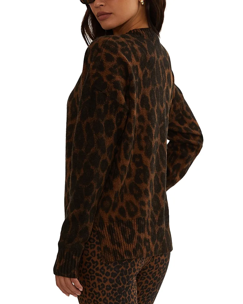 Callie Leopard Motif Sweater by Beach Riot