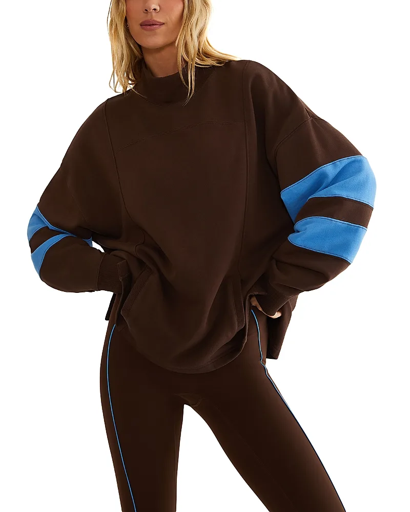 Jaylyn Cotton Mock Neck Sweatshirt by Beach Riot