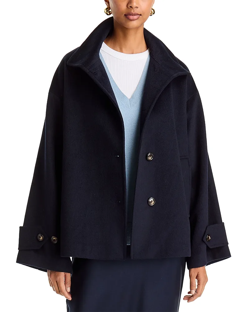 Melton Button Front Coat by Bernardo