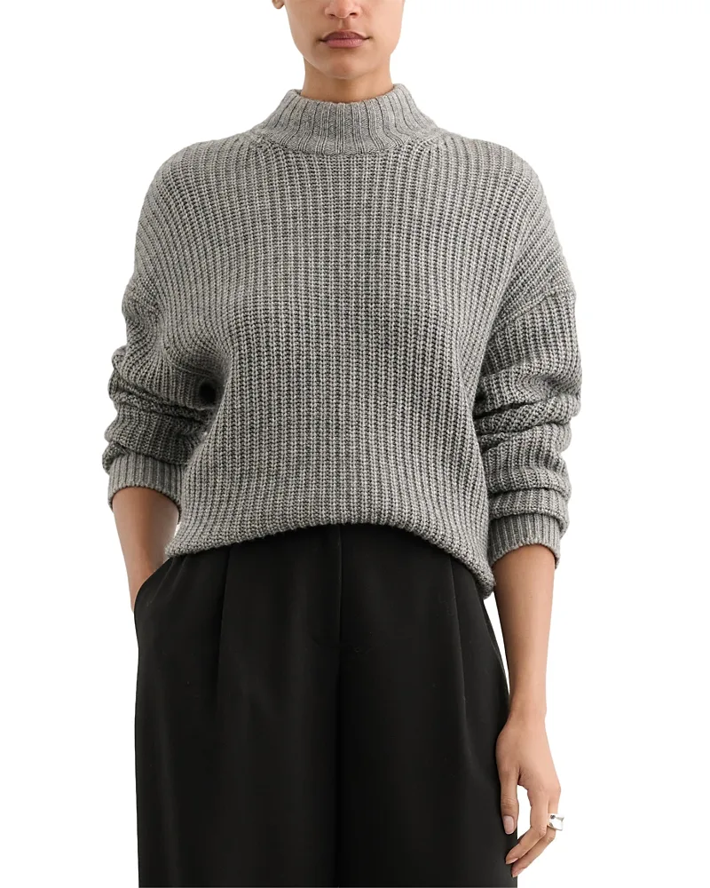 Julie Wool & Cashmere Mock Neck Sweater by Toccin