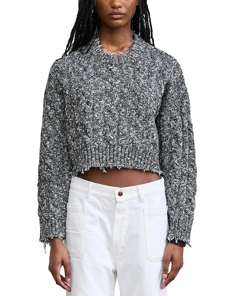 Leighton Cable Knit Crewneck Sweater by Denimist