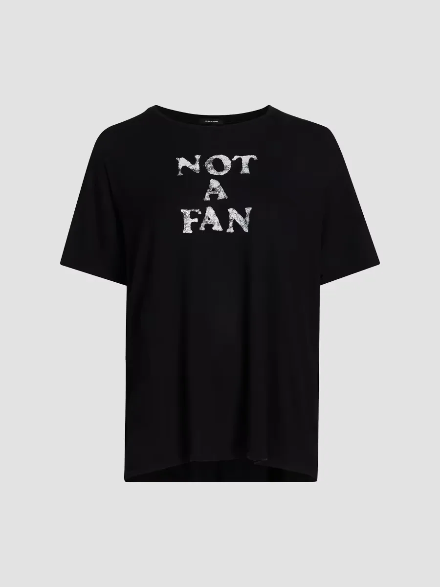 Graphic Lettering Cashmere-Cotton T-Shirt