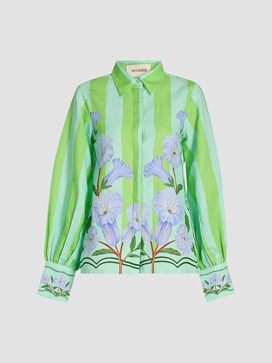 Ammama Neelgiri Wild Flower Tunic Blouse by Verandah
