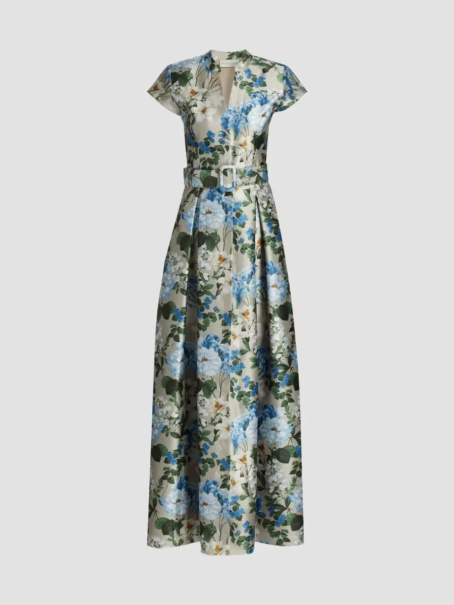 Marta Floral Belted Gown by SACHIN BABI