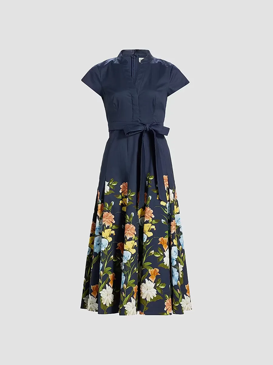 Ganika Floral Cotton Midi-Dress