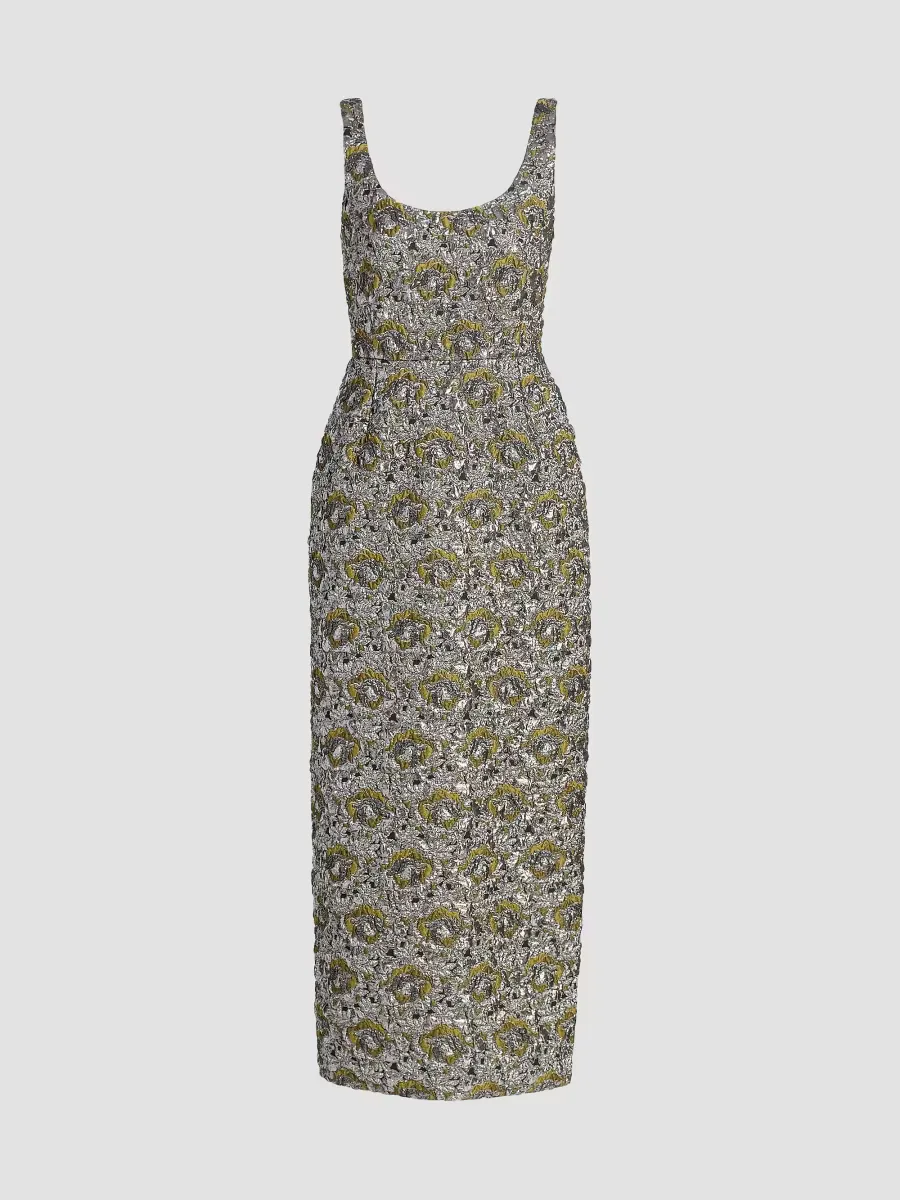Ravenna Brocade Midi-Dress by SIMKHAI
